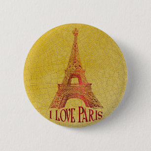 I love Paris 2 Inch Round Button