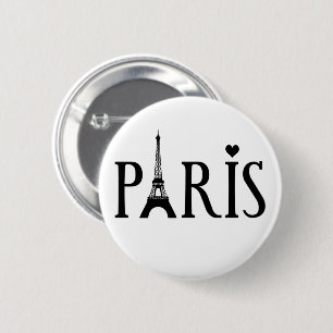 I Love Paris 2 Inch Round Button