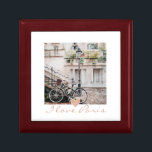 I Love Paris Cobblestone Street Bicycle Jewellery Gift Box<br><div class="desc">I love Paris jewellery or keepsake gift box featuring Parisian cobblestone street and bicycle,  and a little pink heart. For those who truly love Paris. A souvenir for those who have visited Paris,  the city of light.</div>