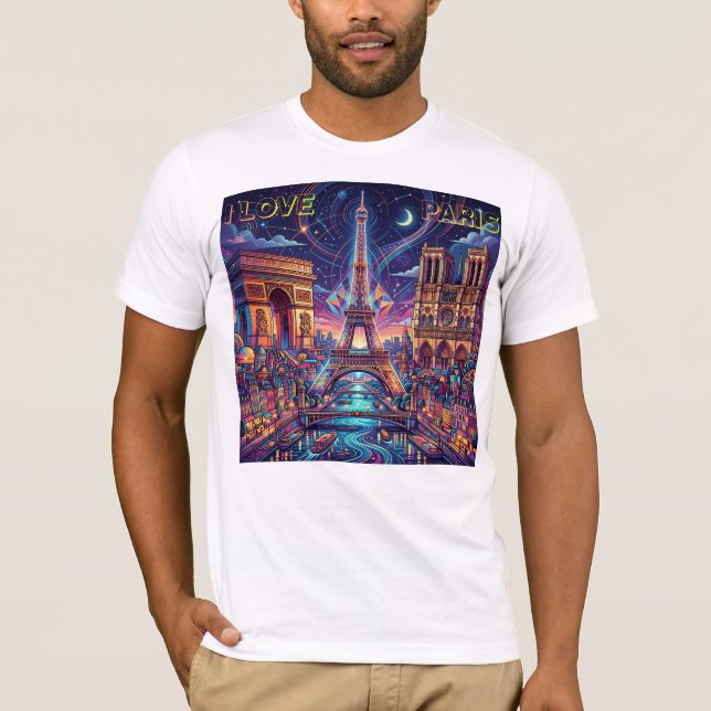 I LOVE PARIS DESIGN  T-Shirt (Front)