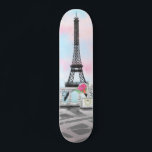 I Love Paris - Eiffel Tower and Bouquet Flowers Skateboard<br><div class="desc">I Love Paris - Eiffel Tower Romantic Drawing - Choose / Add Your Unique Text / Font / Colour - Make Your Special Gift - Resize and move or remove and add elements - Image / text with customization tool ! - Drawing and Design by MIGNED. You can also transfer...</div>