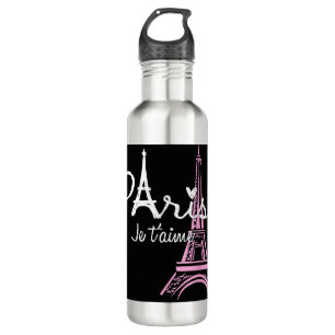 I Love Paris Eiffel Tower France French Souvenir 710 Ml Water Bottle