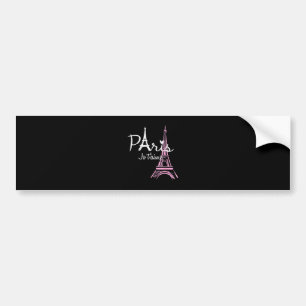 I Love Paris Eiffel Tower France French Souvenir Bumper Sticker