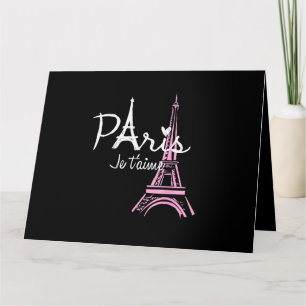 I Love Paris Eiffel Tower France French Souvenir Card