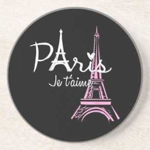 I Love Paris Eiffel Tower France French Souvenir Coaster