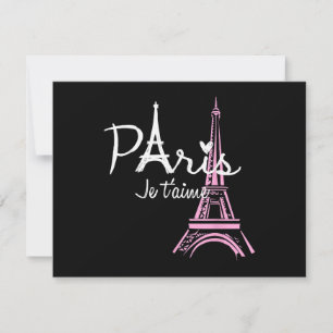 I Love Paris Eiffel Tower France French Souvenir Holiday Card