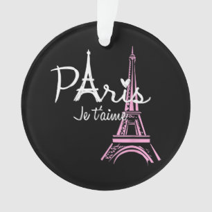 I Love Paris Eiffel Tower France French Souvenir Ornament