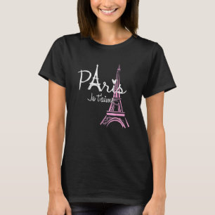 I Love Paris Eiffel Tower France French Souvenir T-Shirt