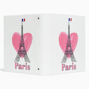 I Love Paris Eiffel Tower France Gift Binder