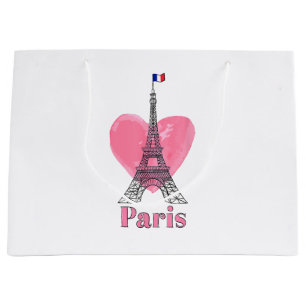 I Love Paris Eiffel Tower France GiftI Love Paris Large Gift Bag