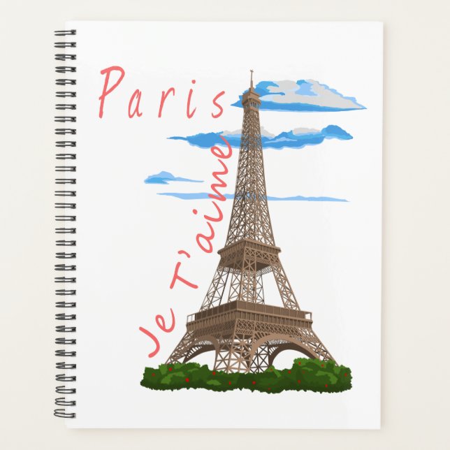 I Love Paris Eiffel Tower Planner (Front)