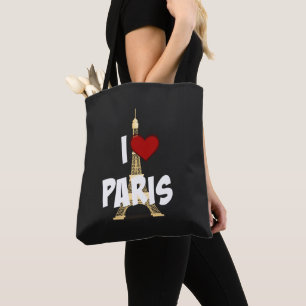 I Love Paris, Eiffel Tower, Tote Bag