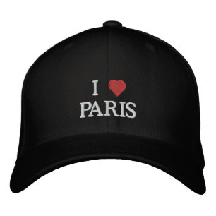 I Love Paris Embroidered Hat