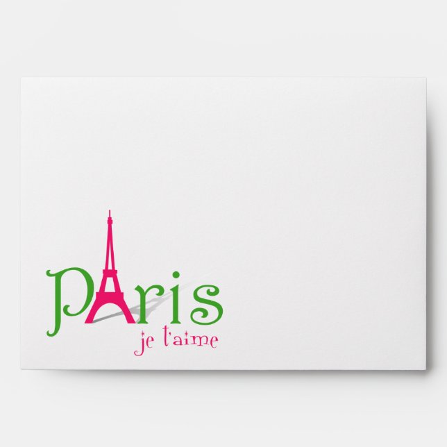 I love Paris Envelope (Front)