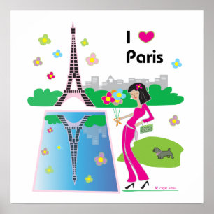 I love Paris, France Poster