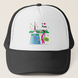 I love Paris, France Trucker Hat