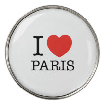 I Love Paris I Heart Paris Golf Ball Marker