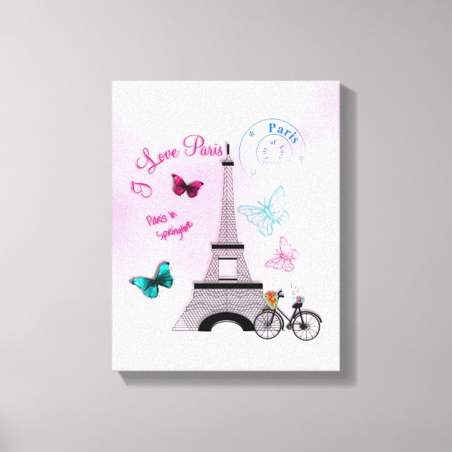 I Love Paris In Springtime Canvas Print (Front)