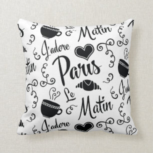 I Love Paris in the Morning Throw Pillow