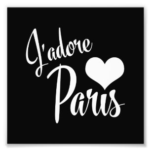 I Love Paris - J'adore Paris Vintage Style Photo Print