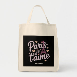 I Love Paris Je t'aime Eiffel Tower France T-Shirt Tote Bag
