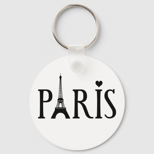 I Love Paris  Keychain (Front)