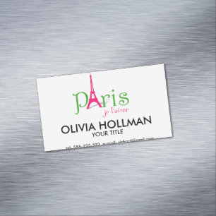 I love Paris Magnetic Business Card