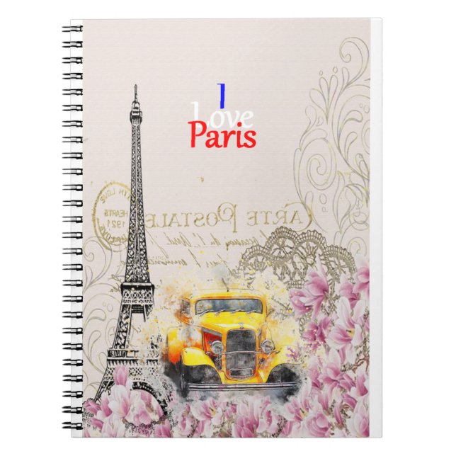I Love Paris Notebook (Front)