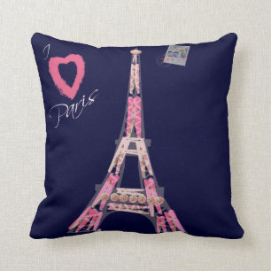 I Love Paris Throw Pillow