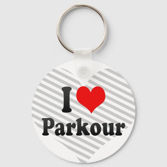 I love Parkour Keychain (Front)