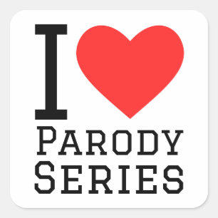 I love parody series square sticker