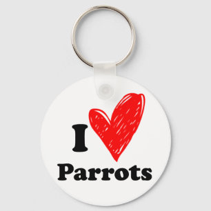 I love Parrots Keychain