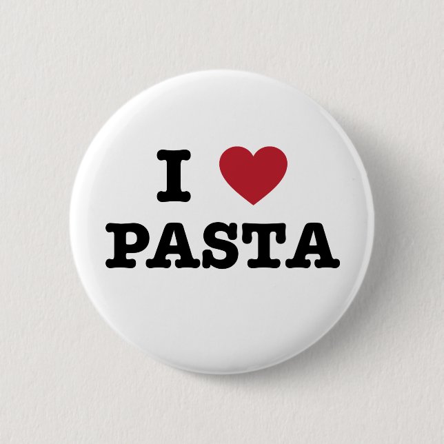 I Love Pasta 2 Inch Round Button (Front)