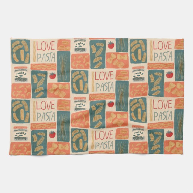 I love pasta kitchen towel (Horizontal)