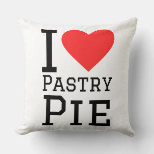 I love pastry pie throw pillow