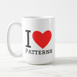 I love patterns coffee mug