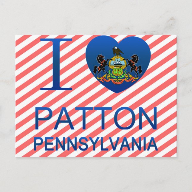 I Love Patton, PA Postcard (Front)