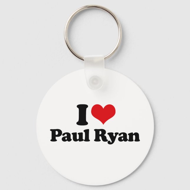 I LOVE PAUL RYAN (2).png Keychain (Front)