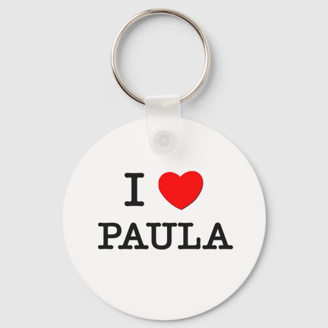I Love Paula Keychain (Front)