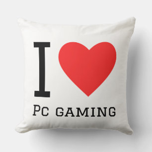 I love pc gaming throw pillow