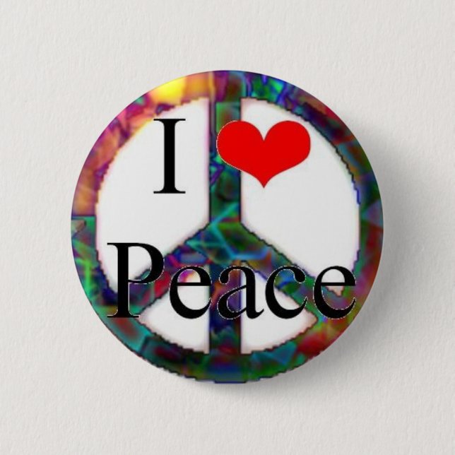 I love Peace 2 Inch Round Button (Front)