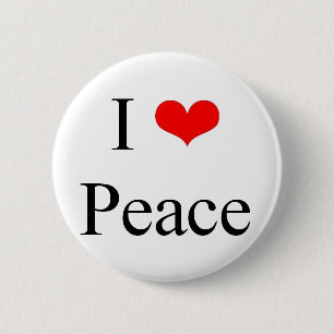 I Love Peace 2 Inch Round Button