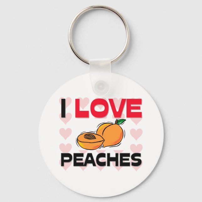I Love Peaches Keychain (Front)