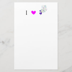 I Love Peacocks Stationery