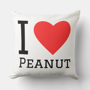 I love peanut throw pillow
