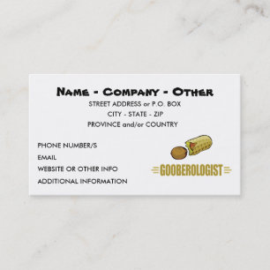 I Love Peanuts Business Card