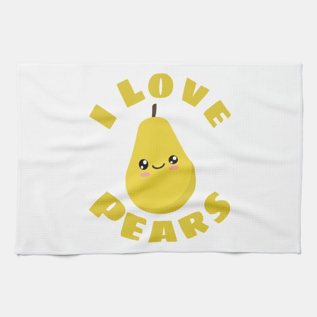 I love Pears Kitchen Towel (Horizontal)
