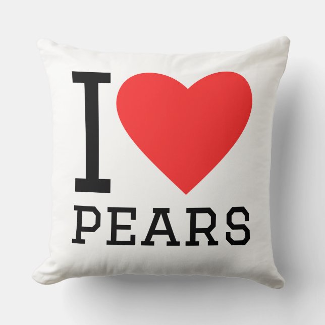 I love pears throw pillow (Front)