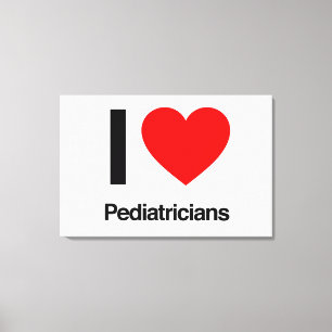 i love pediatricians canvas print