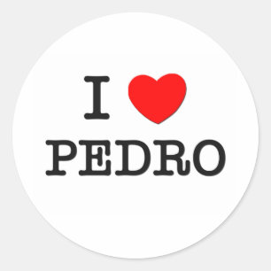 I Love Pedro Classic Round Sticker